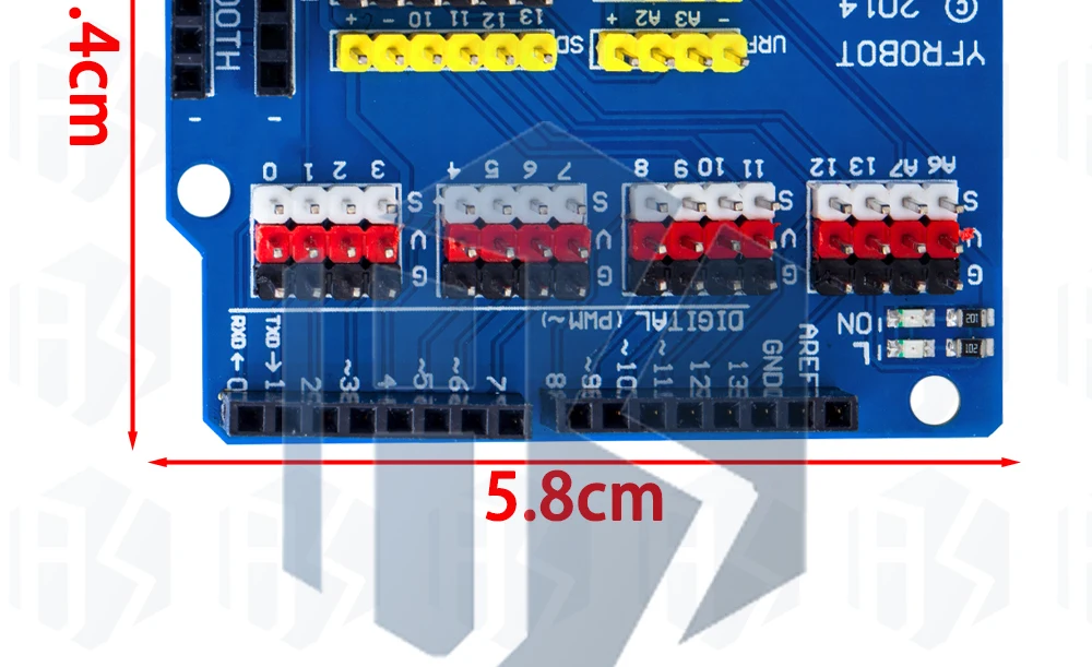 1 Stück EGBO V5 Sensor Shield Erweiterungsplatine für Arduino UNO R3 V5.0 Elektronisches Modul Sensor Shield V5 Erweiterungsplatine – Detail 33