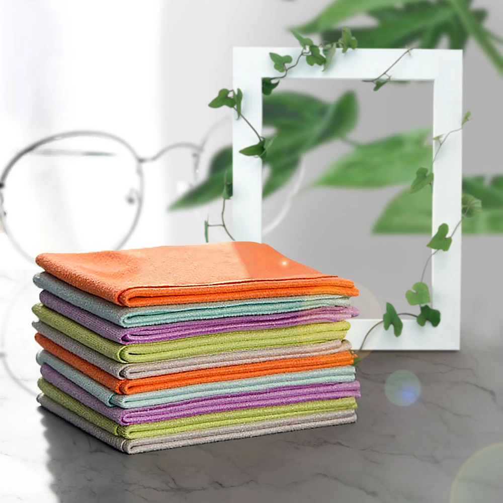 10Pcs 마이크로 화이버 안경 청소 천 샤모아 선글라스 클리너 안경 천 렌즈 전화 화면 물티슈 맞춤형
