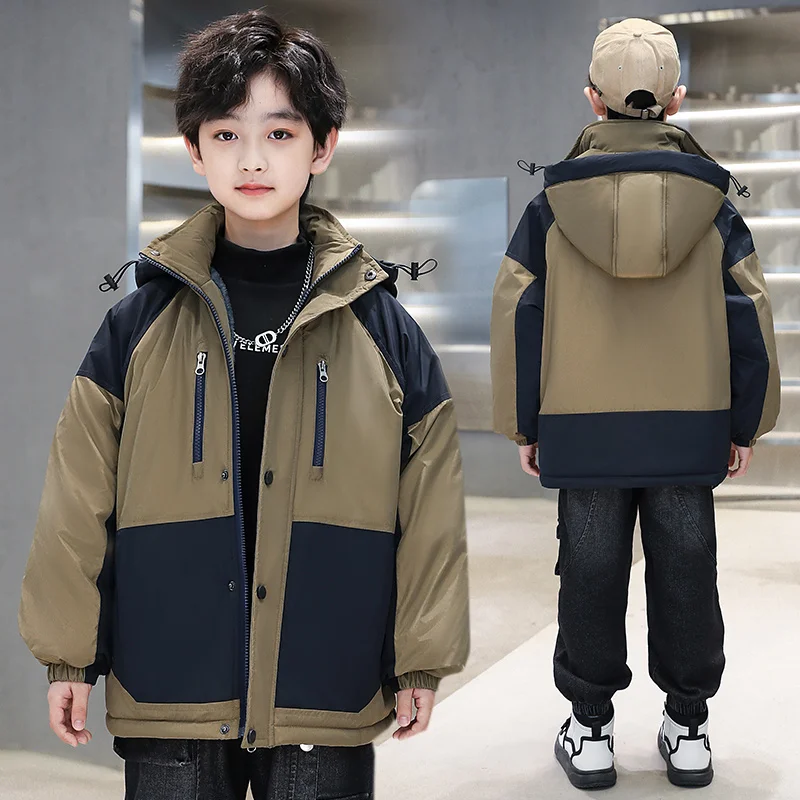 Children Winter Hood Outerwear Coats Clothes for Boy Warm Parka Jacket Korean Fashion Kids High Quality Teen Warm Thicken Outfit children jackets