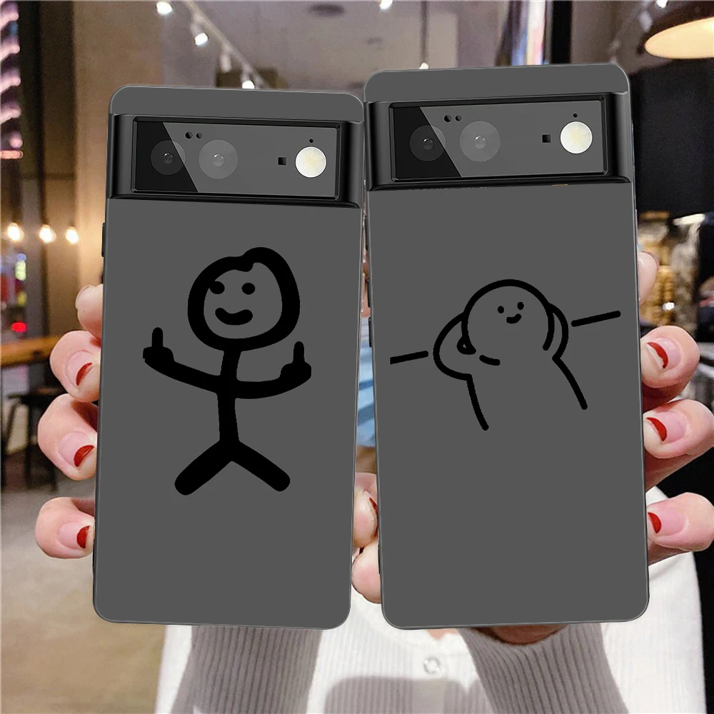 Matchman Cartoon Handyhülle für Google Pixel 8 7 6 7A 6A Pro 5G, stoßfestes Silikon, weich, 9 Pro XL 8 Pro 5G Shell Coque Bag