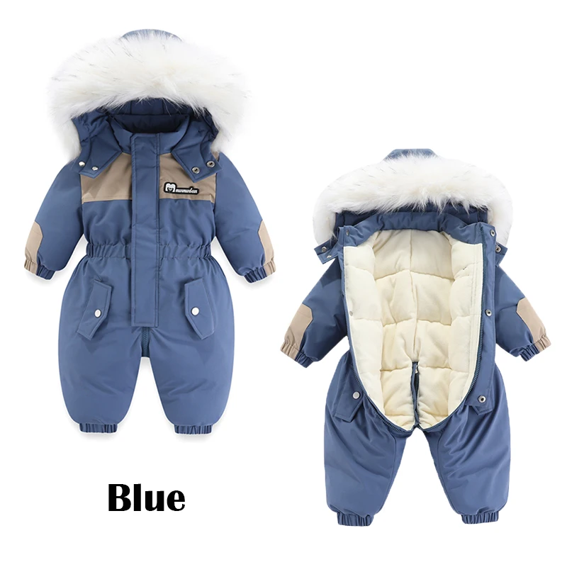 Winter Children Ski Suit Thicken Waterproof Baby Jumpsuit 1-5 Years, baby jumpsuit, winter coat, kids jackets, ski jumpsuit