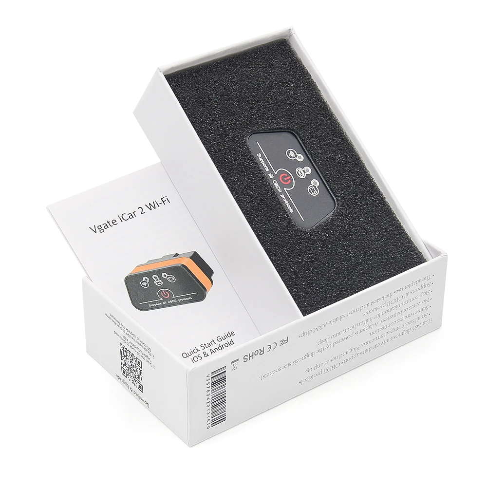 Vgate iCar2 ELM327 V2.2 OBD2 Scanner For Android iOS Bluetooth 3.0 WiFi OBD 2 Car Diagnostic Tool Code Reader PK KONNWEI KW906