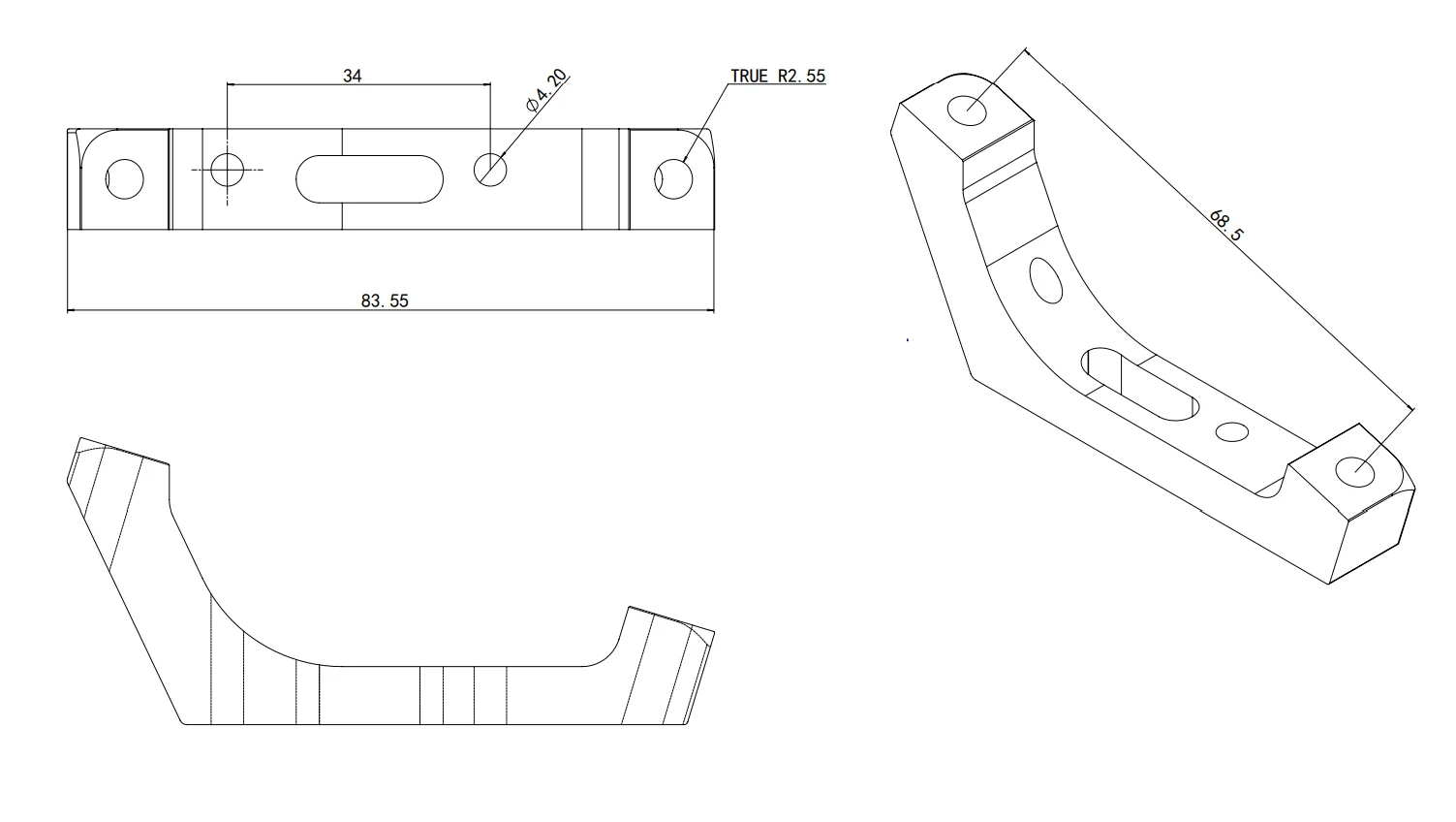 KOCEVLO SM-MA-F160P/D R160P/D Flat-Mount-to-Post-Mount-Bremssattel-Adapter für 160-mm-Rotor-Straßen-Scheibenbremse FM auf PM – Detail 10