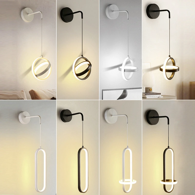Indoor LED Wall Lamp for Bedroom Bedside with Cord Nordic 26w 21w  LED Wall Lighting Fixturs Wall Sconce for Dinning Room Decro designer wall lights