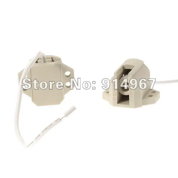 ,1Pair R7S AC220V,75-400W Socket Ceramic Off-white Lamp Holder Base for Double-ended Metal Halide Lamp