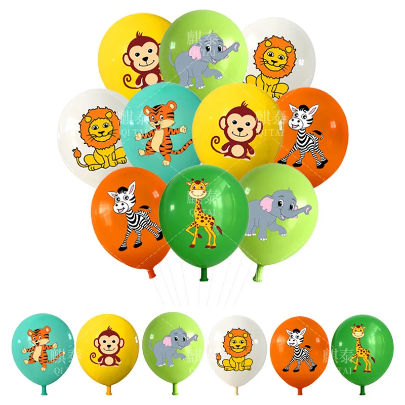 

Jungle Animal Theme Latex Balloons, Birthday Party, Decorative Gifts, Baby Shower, New, 24 Pcs