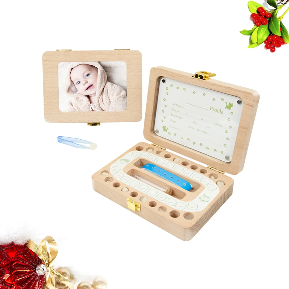 Souvenir Baby Storage Boxes for Organizing Wooden Child Tooth Preservation Organizer