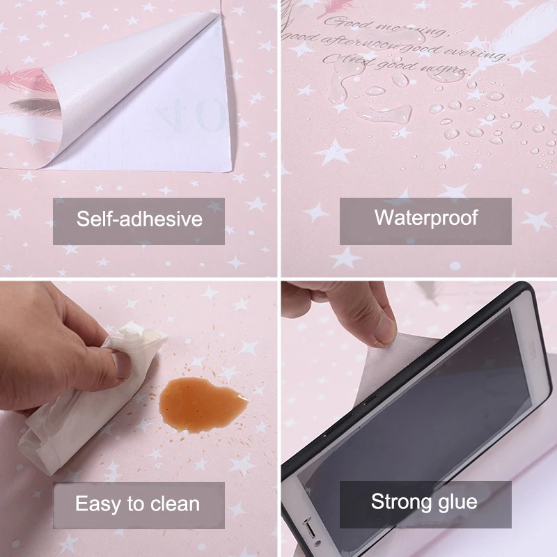 Description Picture 5 of itemSevenland Self Adhesive Waterproof Pink Kitchen Cupboard Cabinet PVC Wallpaper Wall Sticker Gilr Women