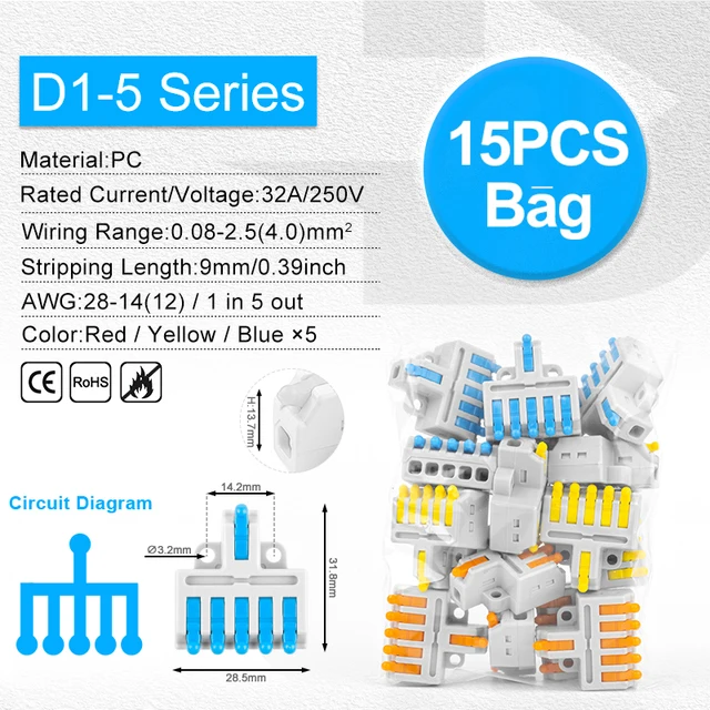 D1-5M 15PCS