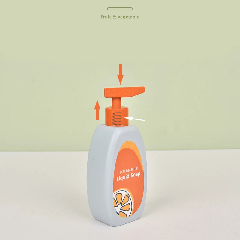 Pretend Play Toy Wooden Baby Care Washing Set Kids Imitation Game for Girls Montessori Learning Educational Toy for Girls 5