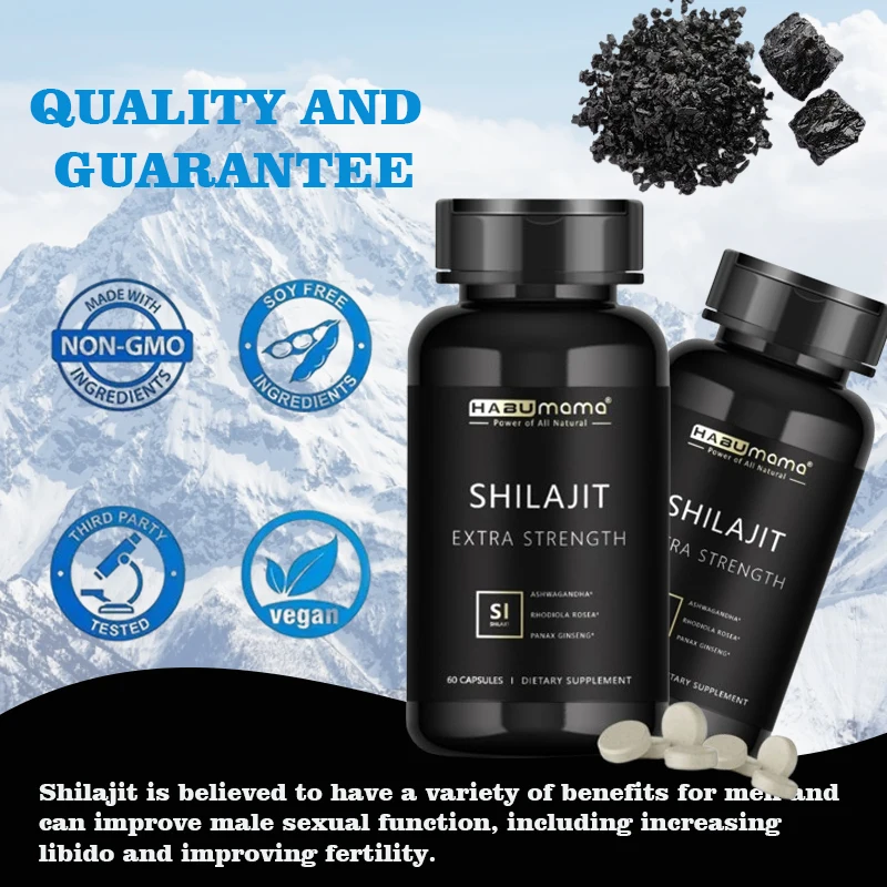 Shilajit Resin Supplements Powerful High-Purity Original to Improve Performance