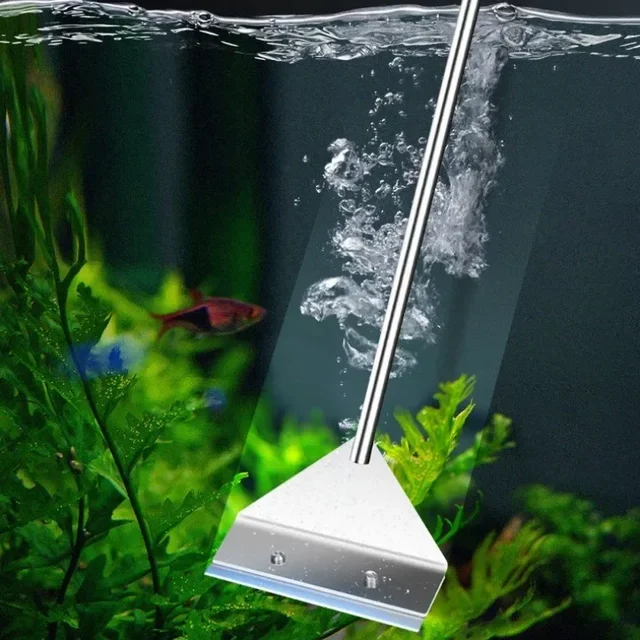 Fish Tank Cleaning Tool Flat Sand Algae Removal Dual-use Glass Algae Removal Scraper Aquarium Cleaning Tools Accessories Fish Tank Cleaning Tool Flat Sand Algae Removal Dual-use Glass Algae Removal Scraper Aquarium Cleaning Tools Accessories