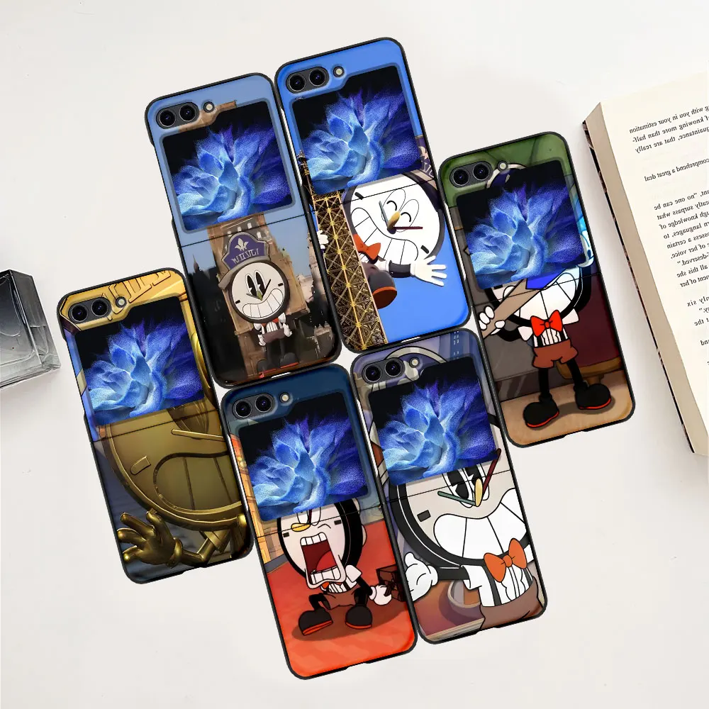 Honkai Star Rail Custodia Clockie Per Samsung Galaxy Z Flip5 Cover Pieghevole Nera Z Flip 5 Custodie Rigide Per Cellulari Zflip5 Funda