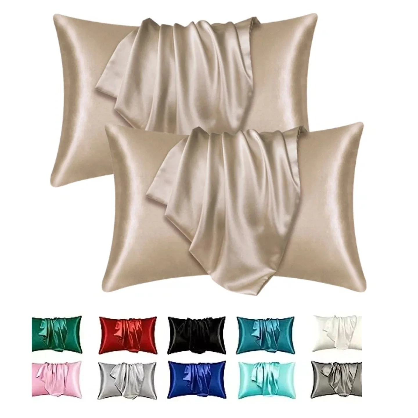 Luxurious Silky Satin Pillowcase for Hair and Beauty - Comfortable Home Decor Pillow Cover Wholesale