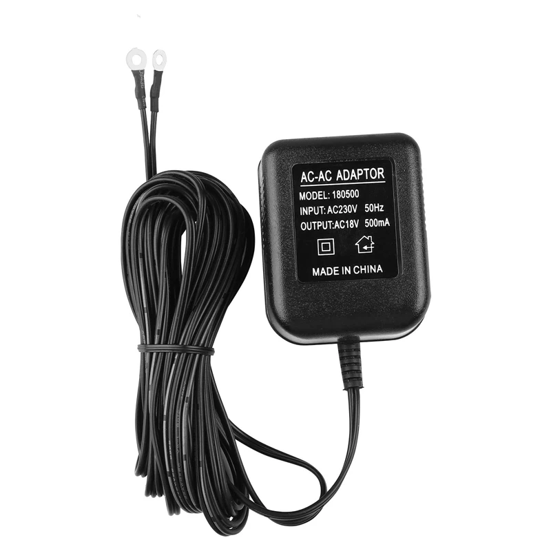 Ac Doorbell Power Adapter, 18v 500ma Doorbell Transformer, 10m Cable