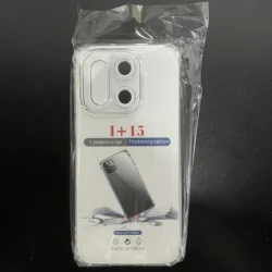 Clear Soft Silicone Transparent Phone Case Back Cover (For OnePlus 15)