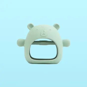 1 PCS 실리콘 티더 아기 만화 동물 BPA 식품 학년 펜던트 베이비 티즈 장난감 유아용 젖꼭지 상품 이미지