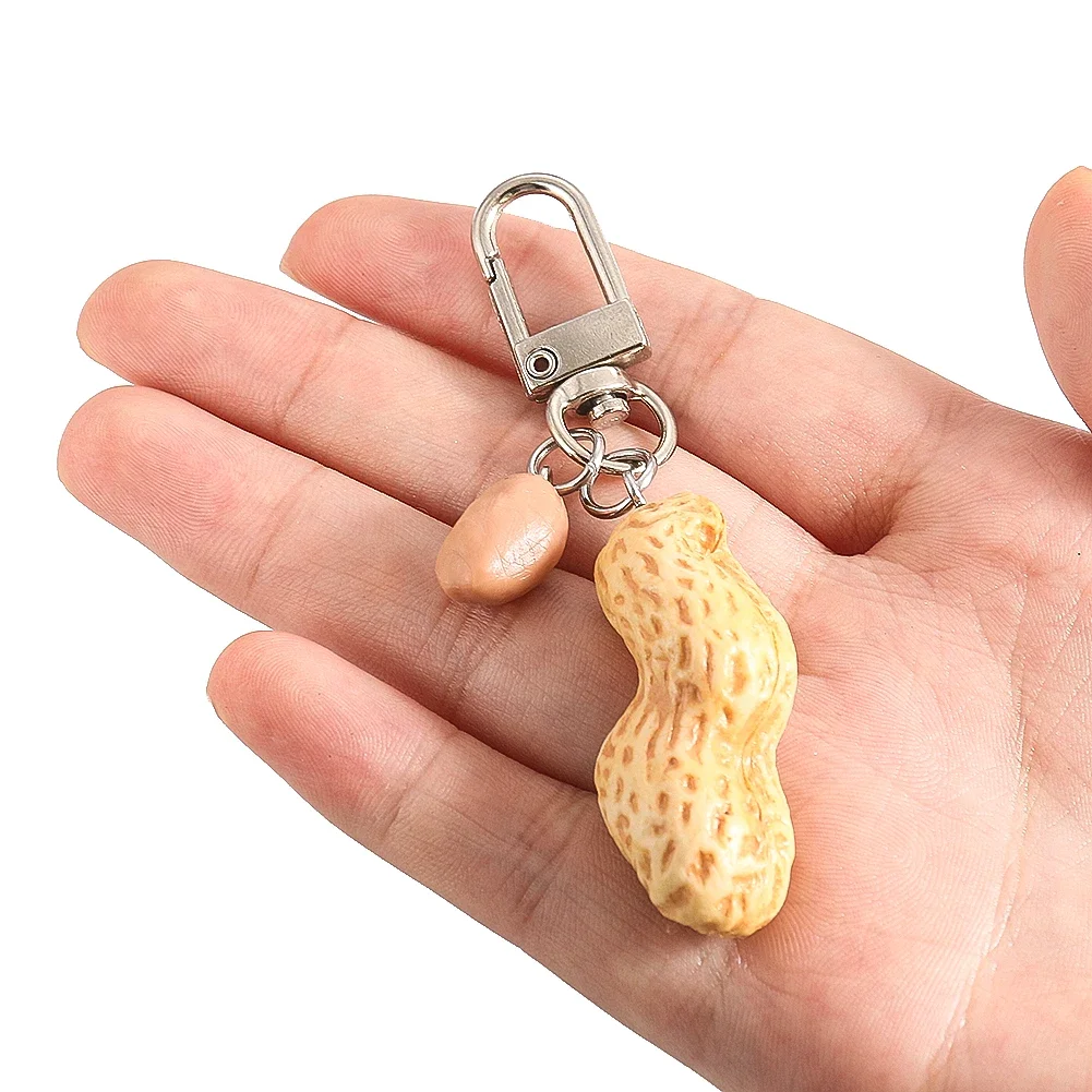 Samuliy Porte-clés Mignon En Forme De Cacahuète, Porte-clés En