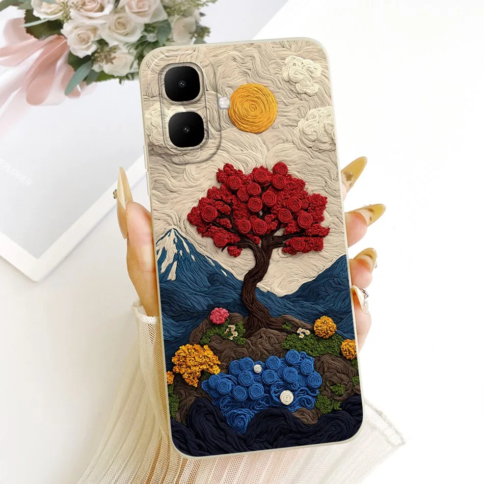 Cute Cat & Flower Butterfly Cartoon Shockproof Soft Silicone Phone Case
