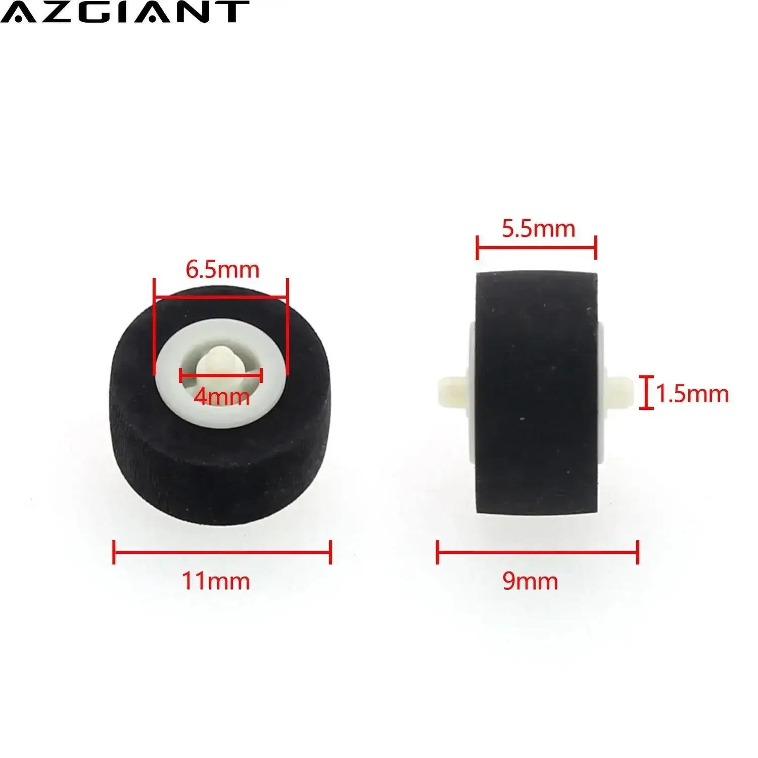 11X5.5X1.5Mm Radio Roller Tape Recorder Pressure Cassette Belt Pulley Player Strumento Musicale