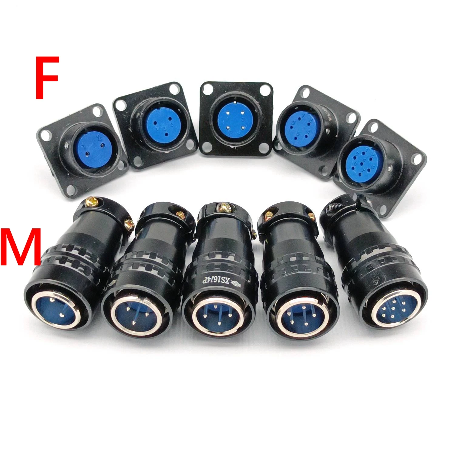 Choose F or M XS16J2P XS16J3P XS16J4P XS16J5P XS16J7P XS16 2 3 4 5 7 Prong Pin Socket Connector Aviation Plug TIG Welding Torch