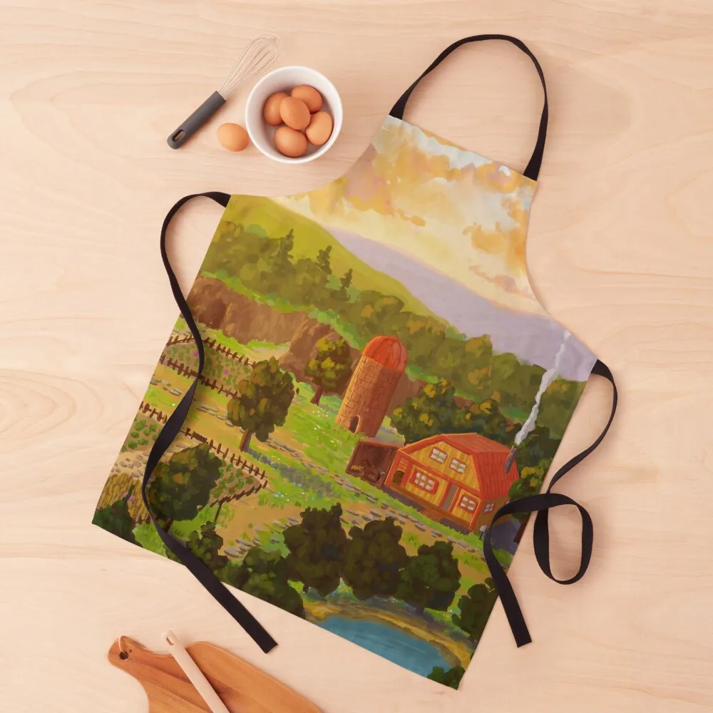 

Stardew Valley - Indie Game Apron Cute Kitchen Accessories Kitchen Aprons Costume Waiter Chef Uniform For Men