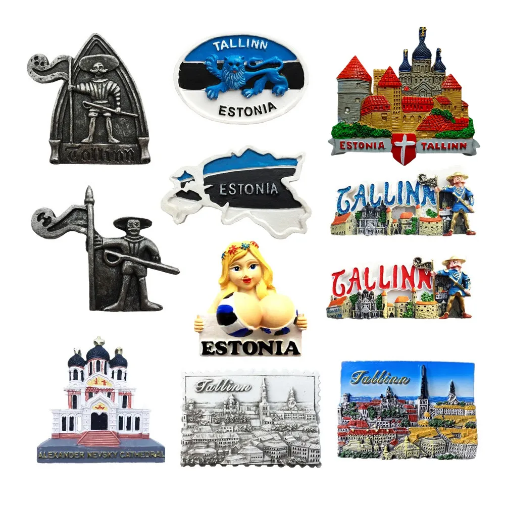 Европа, Эстония, 3D магниты на холодильник, туристический сувенир на холодильник коллекция, изделия ручной работы Европа, Эстония, 3D магниты на холодильник, туристический сувенир на холодильник коллекция, изделия ручной работы