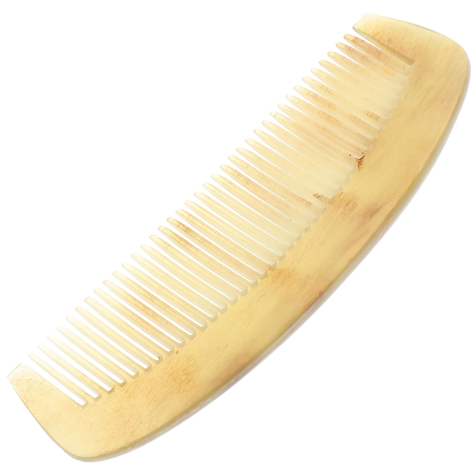 

Hair Comb Natural Ox Horn Comb Detangling Hair Comb For Hair& Beard Anti Static Pocket Comb ( Random Color)