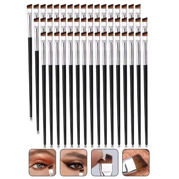 50PCS Professional Eye Brush Set, Ultra-Thin/Slanted Eyeliner/Brow/Tint Tools, Soft Synthetic Fiber Kit for Travel & Pro Artists 1