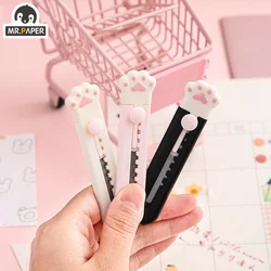Mr.Paper 3 Styles Kawaii Cat Claw Utility Knife Cute Mini Portable Exquisite Paper Cutting Stationery Art Tool Utility Knife