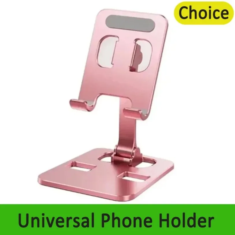 Phone Holder Xikcu Universal Foldable Desk Mount Stand for iPhone 12-16 Mobile Phone Tablet Desktop Aluminum Alloy