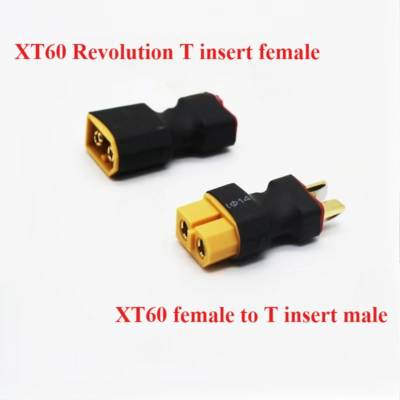 2pcs XT60 Male/Female To T Male/ Female and T-Plug Male/Female To XT60 Male/Female Connector Conversion Adapter for RC Battery 6