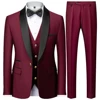 New Costume Clothing Luxury Party Stage Men's Suit Groomsmen Regular Fit Tuxedo 3 Peice Set Jacket+Trousers+Vest Blazers Pants 5