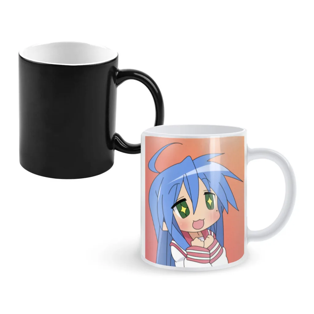 

Classic anime Lucky Star Kawaii Izumi Konata's latest design coffee cup heated color changing milk tea cup colorful cup