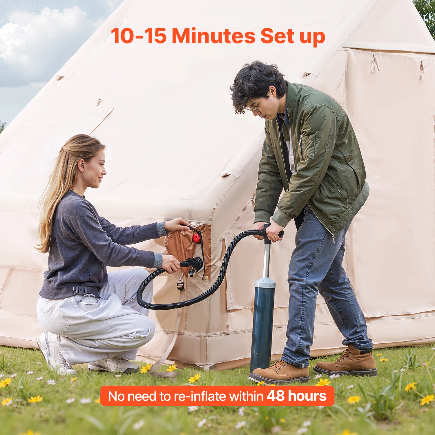 Waterproof Oxford Inflatable Tent for Camping