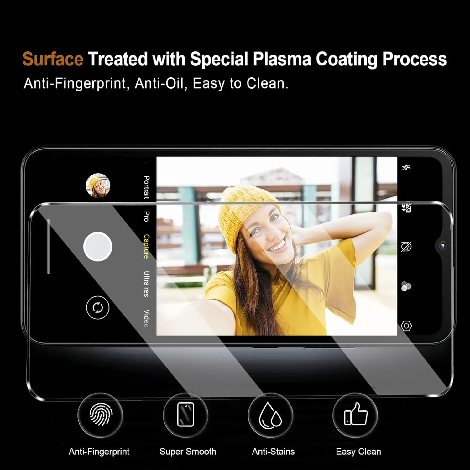 Premium Silicone Shockproof Phone Case with Tempered Glass