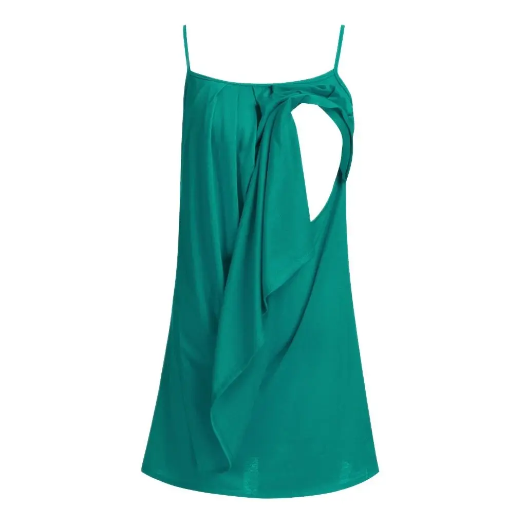 4 Colors Postpartum Nursing Sleeveless Maternity T Shirt