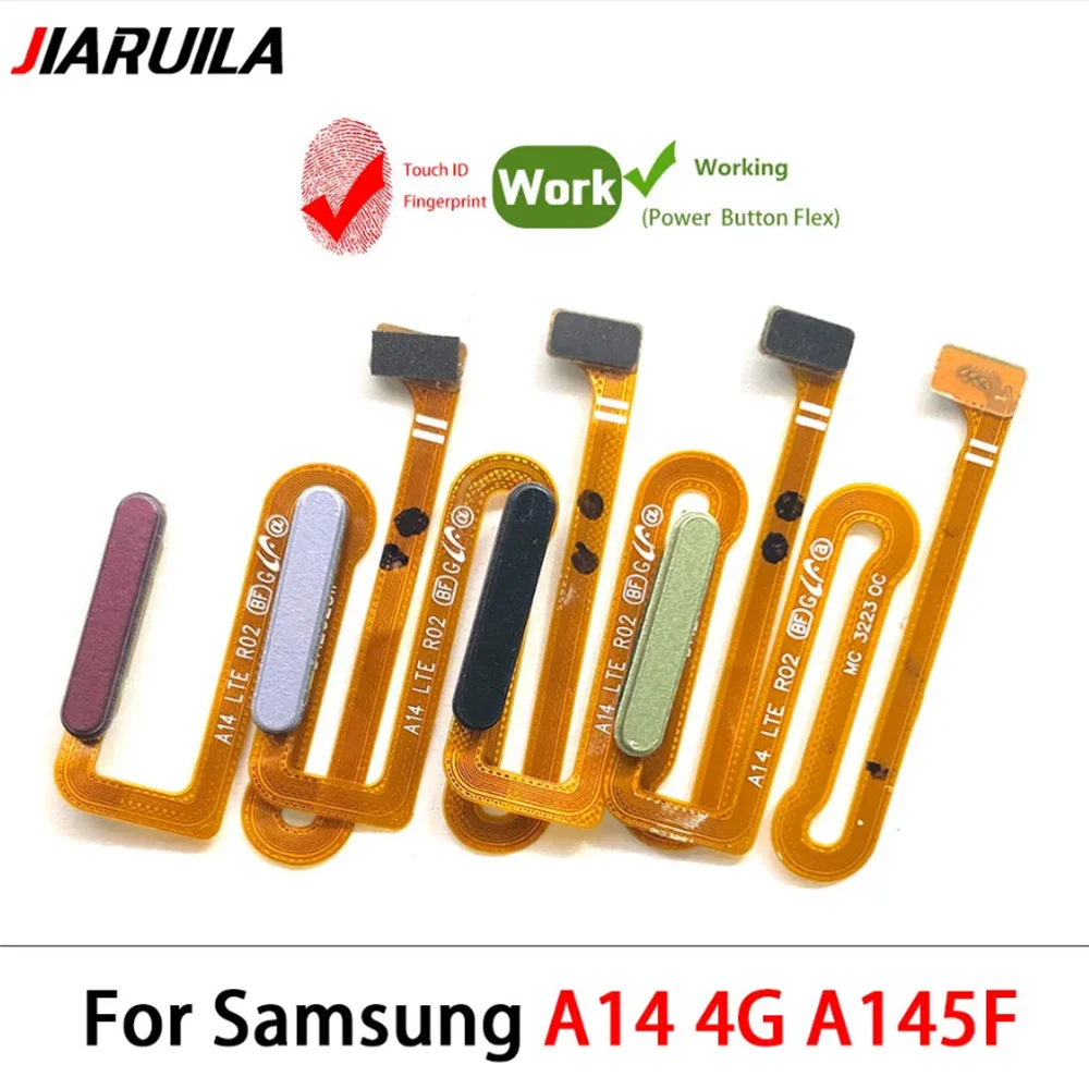 

Tested For Samsung A14 4G A145F A145P / A14 5G A146F A146P Fingerprint Sensor Home Return Key Menu Button Flex Ribbon Cable