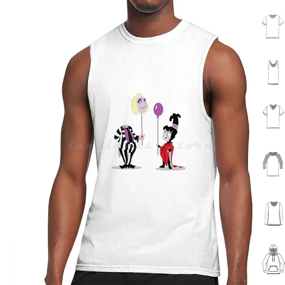 T-Shirt Ghost Canotte Gilet Senza Maniche Los Maitland Beetlejuice Bitelchus Ghost Fantasma