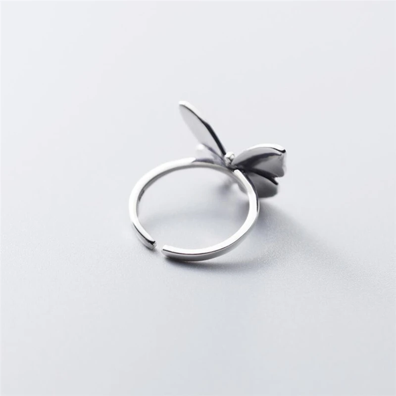 WYEAIIR 925 Sterling Silver Retro Hollow Butterfly Creativity Literature Resizable Opening Ring For Women Luxury Jewelry 6