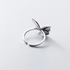 WYEAIIR 925 Sterling Silver Retro Hollow Butterfly Creativity Literature Resizable Opening Ring For Women Luxury Jewelry 6