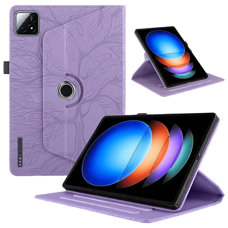 360° Rotating Tree Embossed Tablet Cover - 11 inch