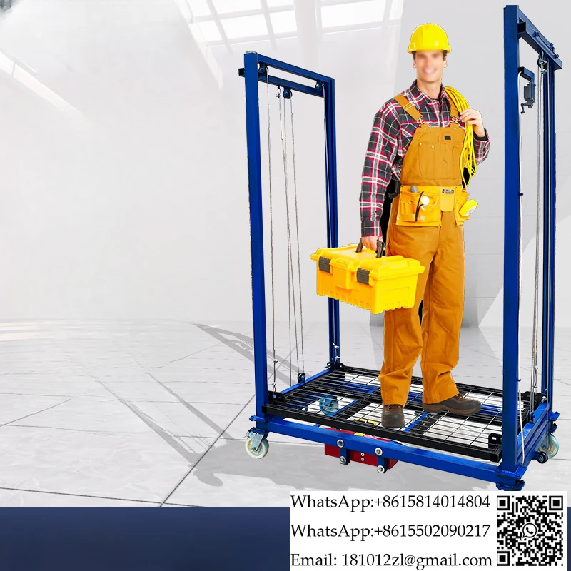 Electric scaffolding lift 5 meters 8 meters intelligent mobile lifting platform foldable small electric scaffolding car