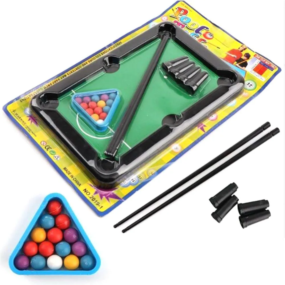 Mini Tabletop Pool Set Pool Billiards Table Game Indoor Sport Toys for Parent-Child Fun Play Leisure Educational Christmas Gifts billiard accessories pool table playset