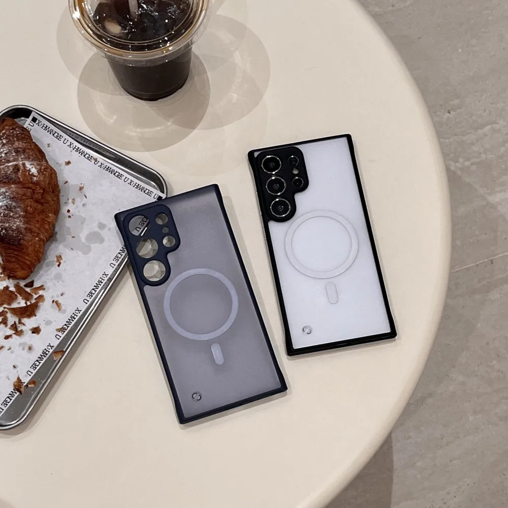 Transparent Slim Magnetic Protective Back Cover Case