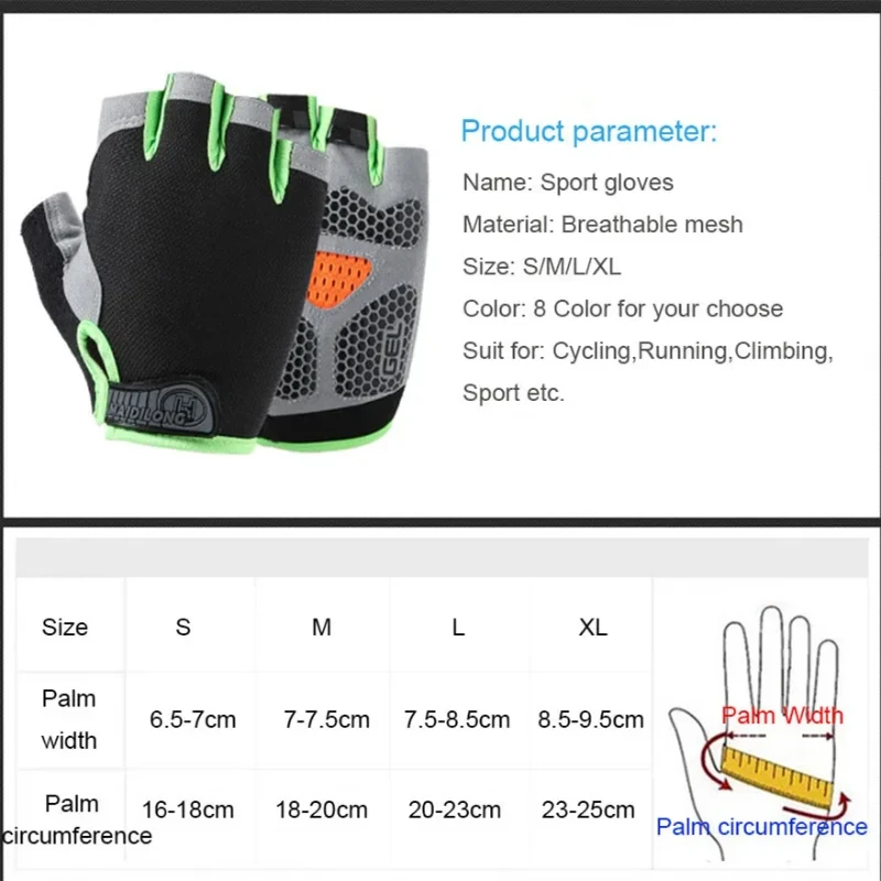 Gym Gloves for Men & Women – Fingerless Fitness Training Gloves 6