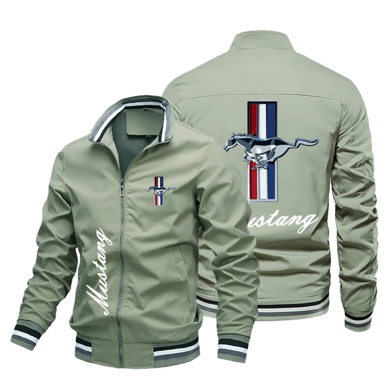 Ford Mustang Men's Jacket Men' Outdoor Motorcycle Sports Jacket New Fashion Casual High Quality Brand Baseball S-5XL