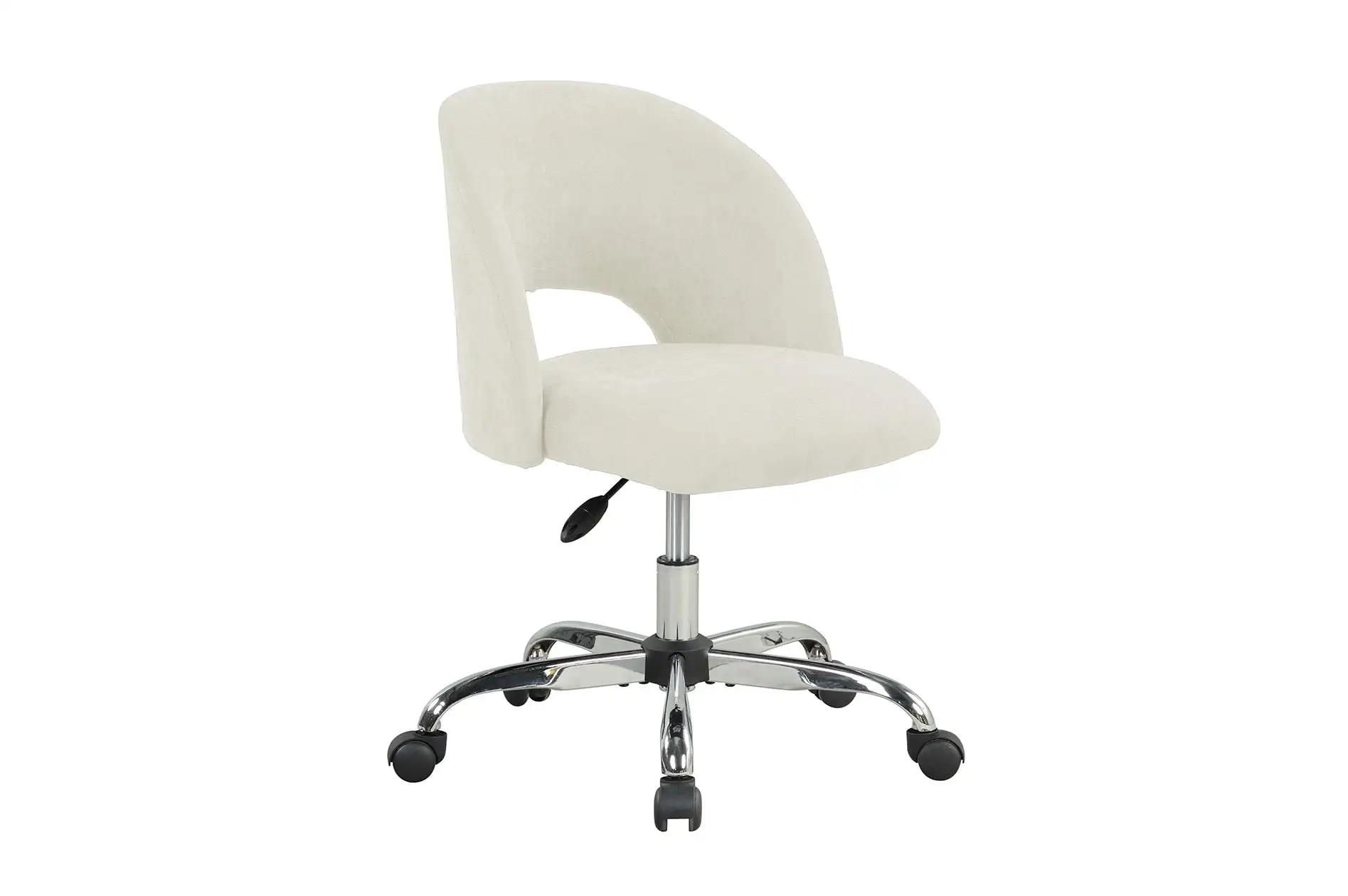 

Mainstays Fabric Upholstered Open Back Office Chair with Casters, Vanilla for Teens and Adults computer chair office chair