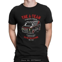 Mashup TV 80s Hanniba Men T Shirt The A-Team Crazy Tee TShirt Short Sleeve Unisex O-Neck Collar T-Shirt Cotton Printing Clothing