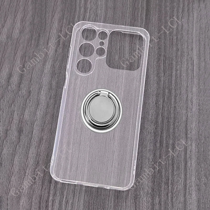 Universal Smartphone TPU Soft Cover with Back Ring Holder Bracket